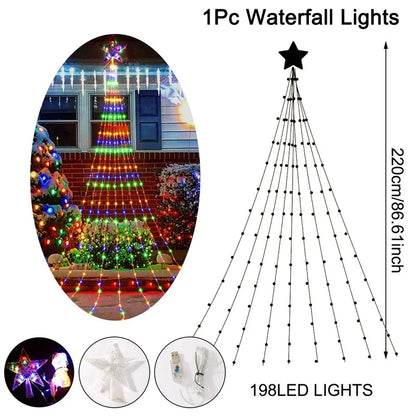 Χριστουγεννιάτικα φωτάκια LED Star Waterfall