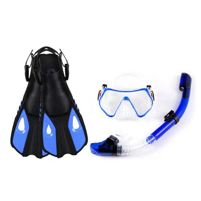 Diving Goggles and Adjustable Fins