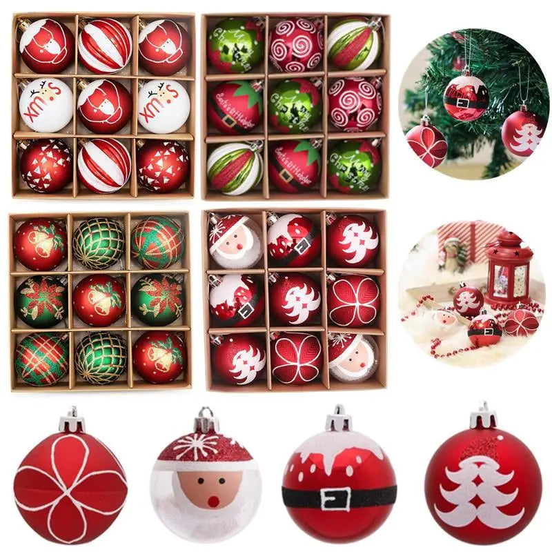 9Pcs/box 6cm Christmas Ball Decoration