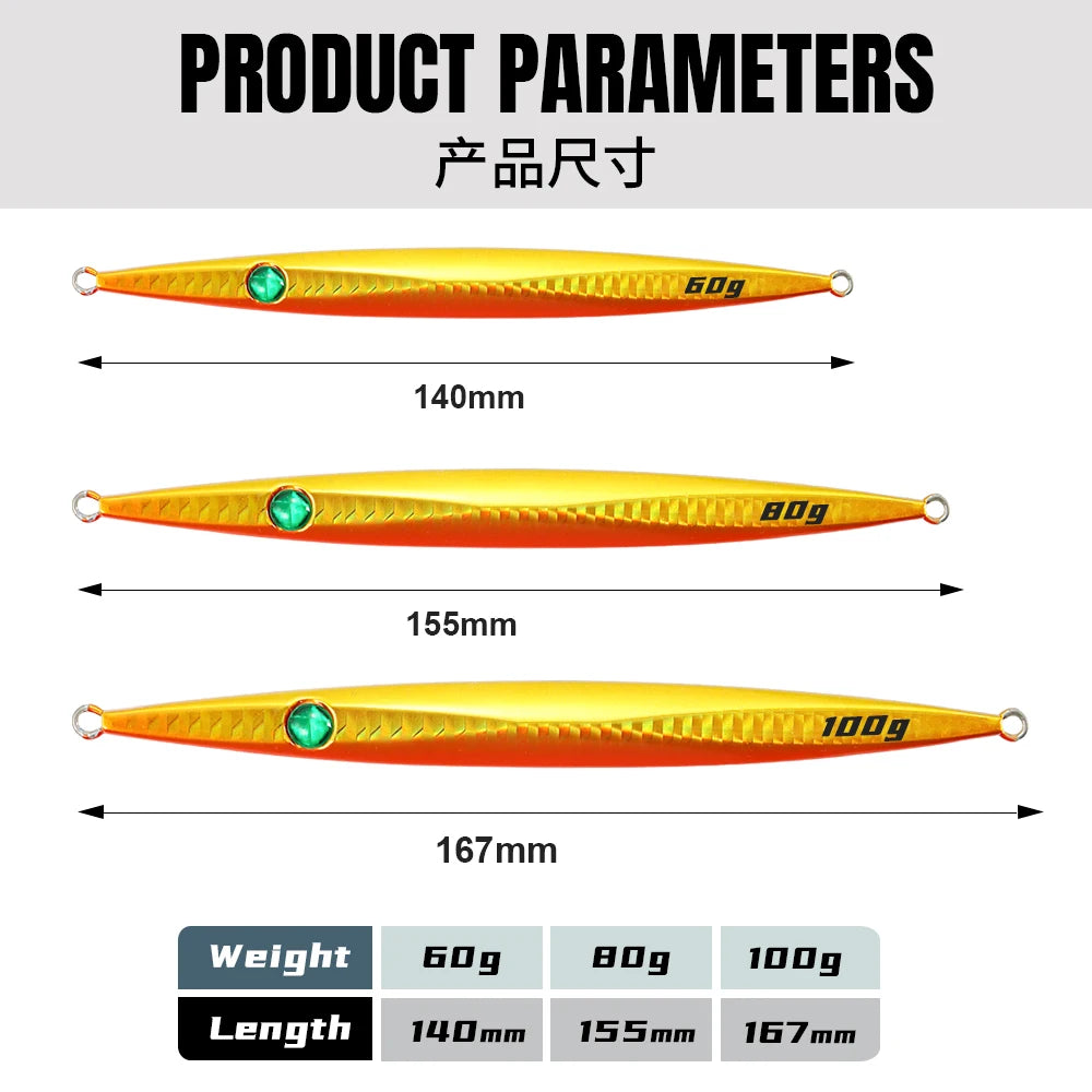 JIGGINGPRO D-Slide Jack Eye 60g 80g 100g V