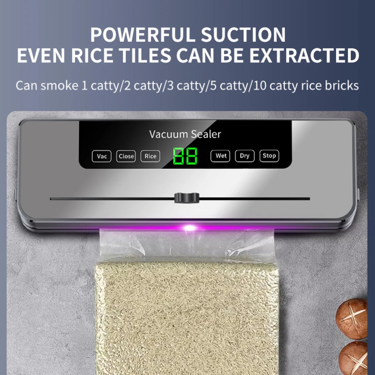 Electric Vacuum Sealer, Built-in Cutter Knife