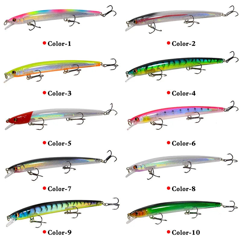 1Pc Minnow Fishing Lure Longcast 13.5cm 15.4g