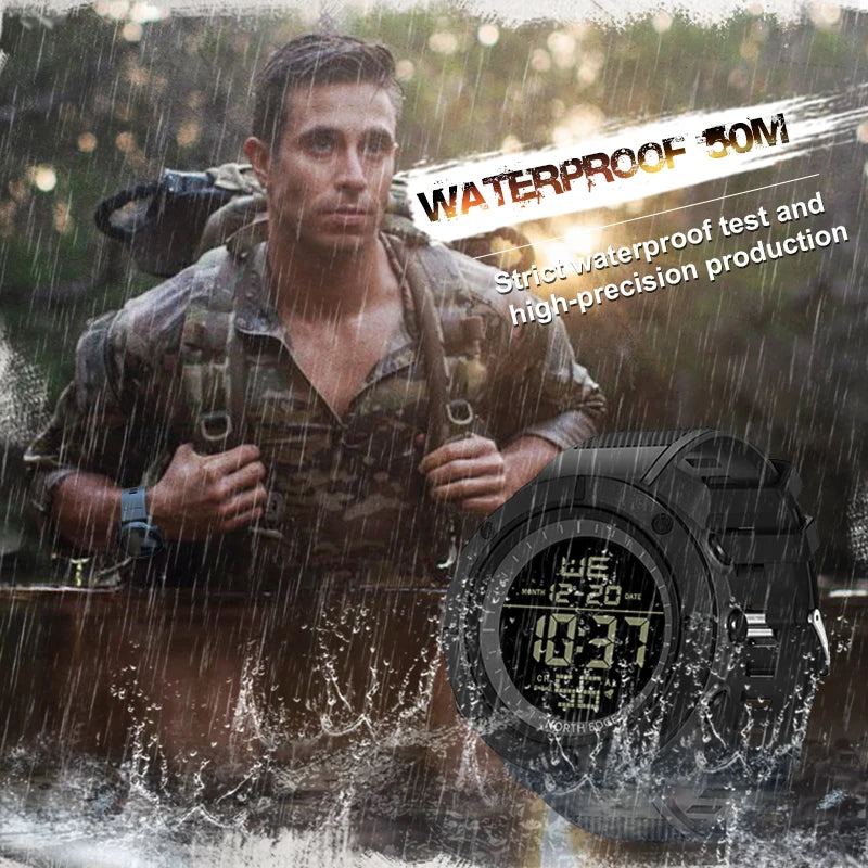 NORTH EDGE TANK Men's Digital Military Sports Watch