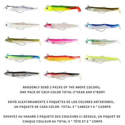 FTK Μαλακό μαύρο Minnow Jig Head
