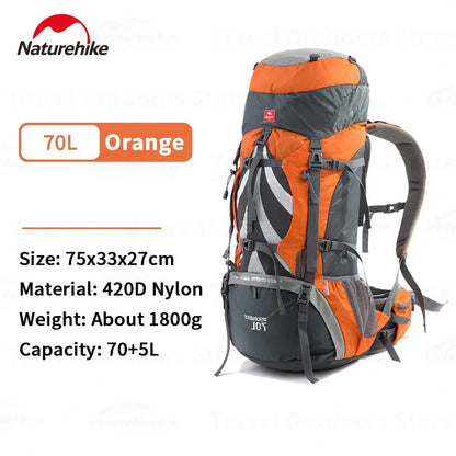 Naturehike 70+5L Camping Backpack Hiking