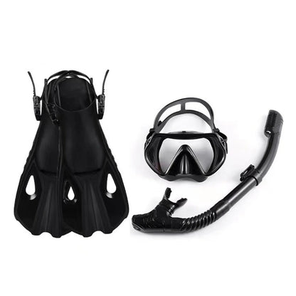 Diving Goggles and Adjustable Fins