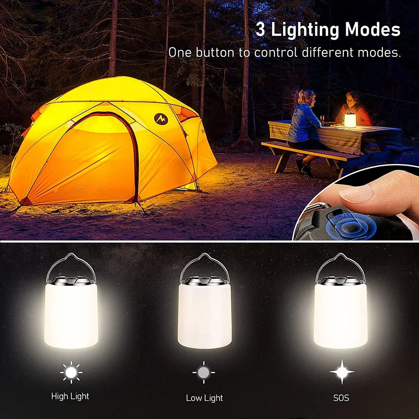 Rechargeable camping light