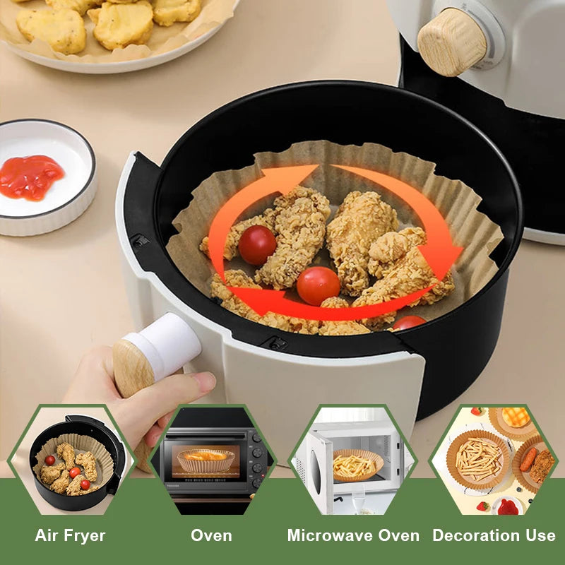 50/100Pcs Air Fryer Disposable NoN Stick Paper