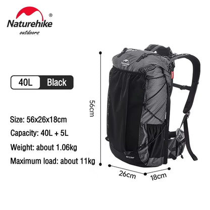 Naturehike Climbing Backpack 60+5L With Rain Cover