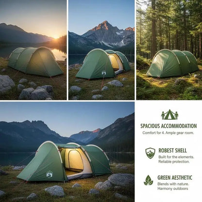4-Season Tunnel Camping Tent for 4 People