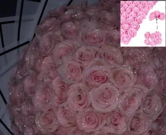 30/50 pcs 7/6 cm Glitter Artificial Rose