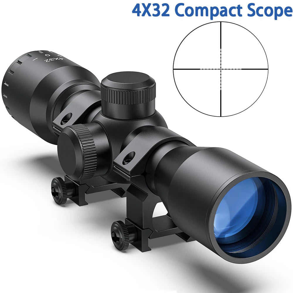 4X32 Compact Scope Mil-dot Crosshair