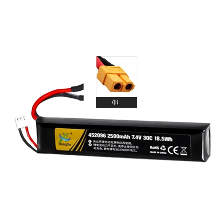 7.4V 2500mAh Lipo Battery T/TAMIYA For 2s 7.4V