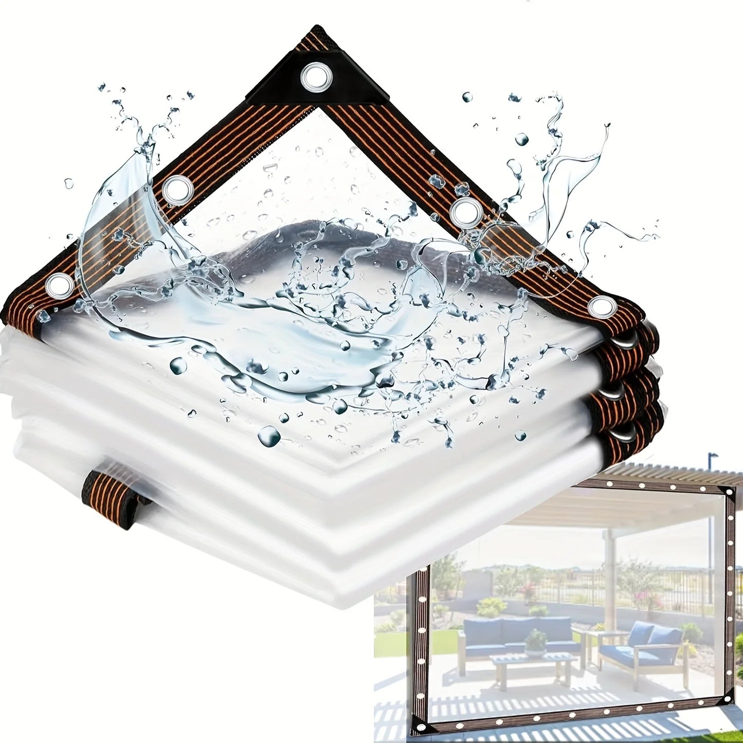 Clear Waterproof Tarps With Grommets