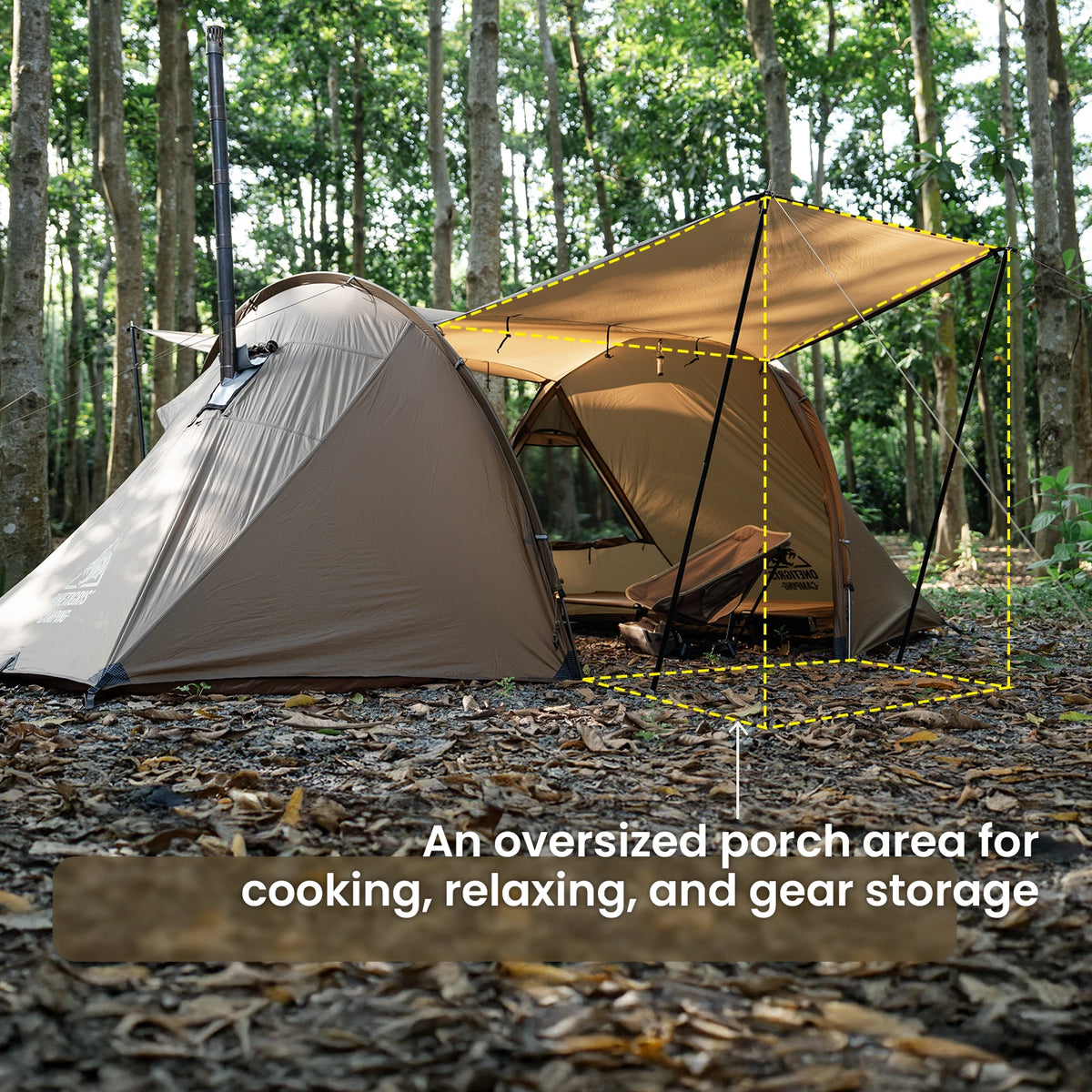 OneTigris Raven 2-Person 4-Season Tunnel Hot Tent