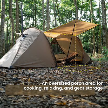OneTigris Raven 2-Person 4-Season Tunnel Hot Tent