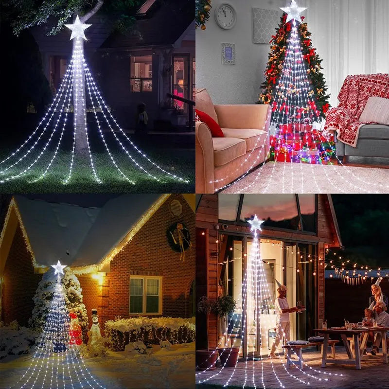 LED Star Waterfall Christmas Lights