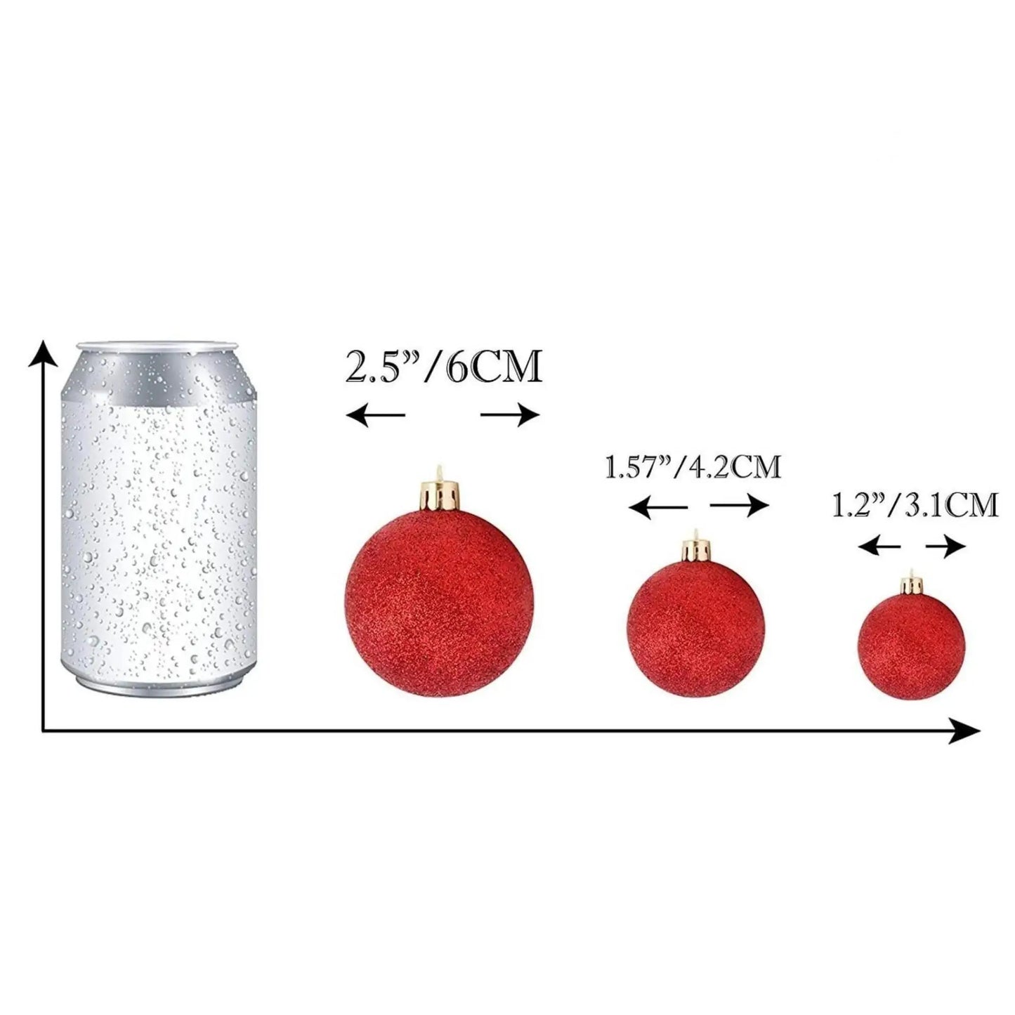 24Pcs Christmas Balls Ornaments for Xmas Christmas Tree