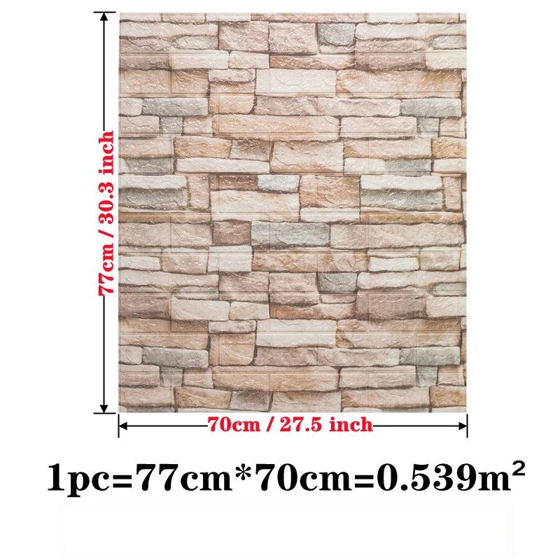 70cm*77cm 3D Wall Sticker Imitation Brick