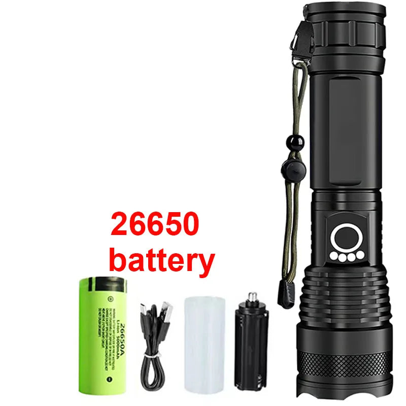 High Power Rechargeable Tactical Flashlight