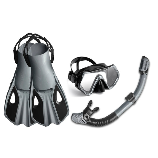 Diving Goggles and Adjustable Fins