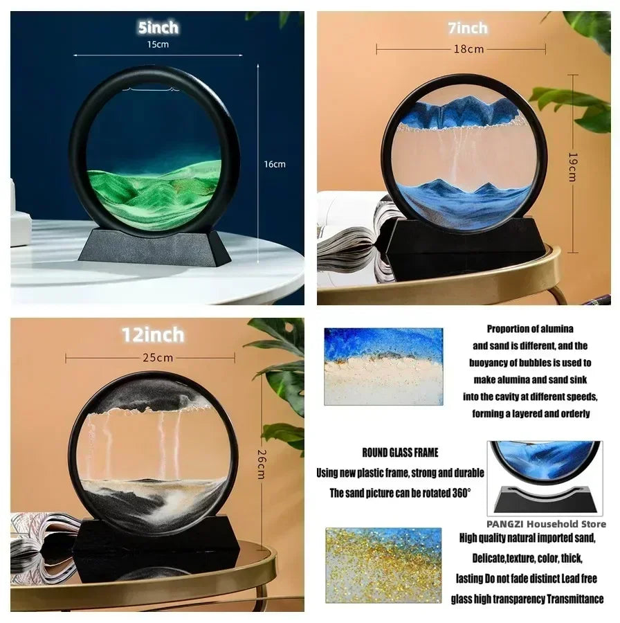 3D Moving Sand Home Decor