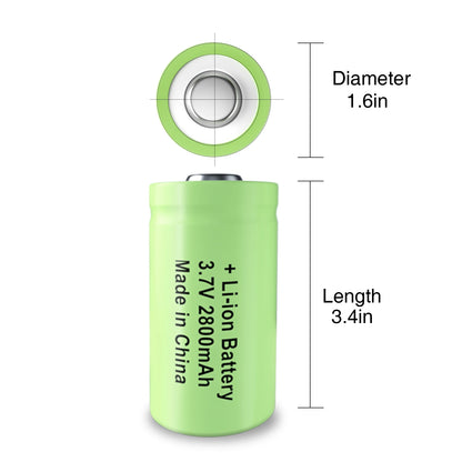 Rechargeable CR123A 2800mAh  3.7V Li-ion