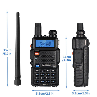 2 τμχ BAOFENG UV-5R 5W Dual Band Radio