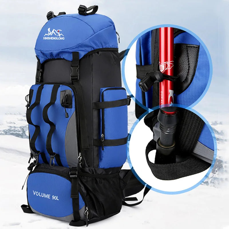 90L Waterproof Hiking Backpack