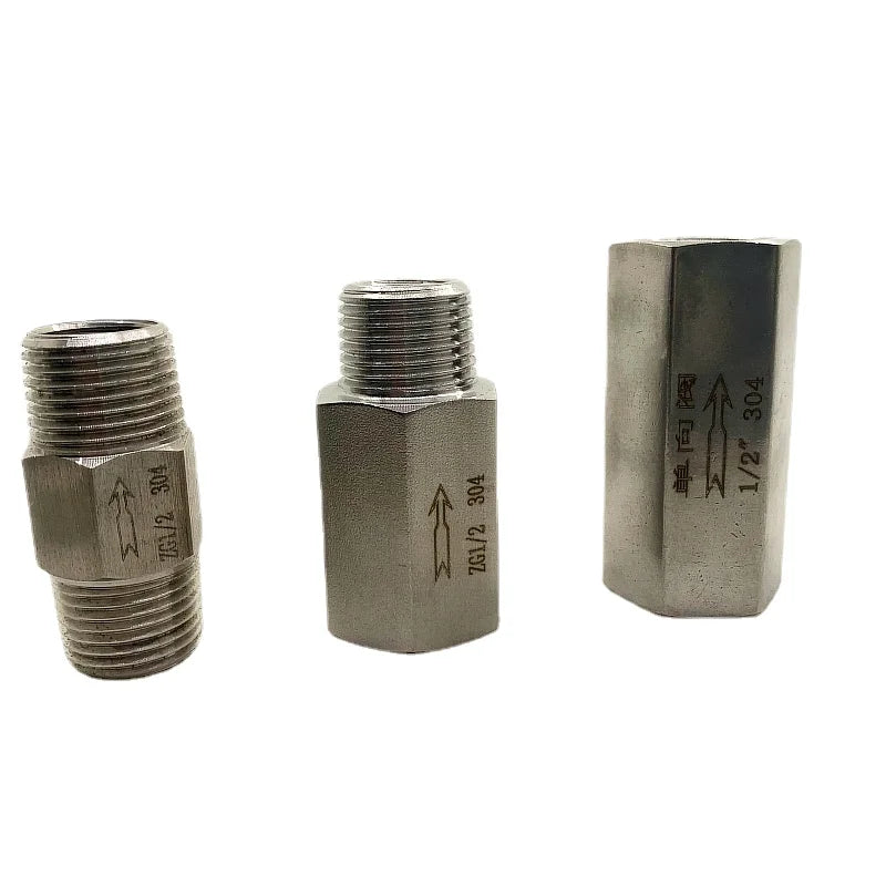 One Way Check Valve Non-Return Inline, 304 Stainless Steel