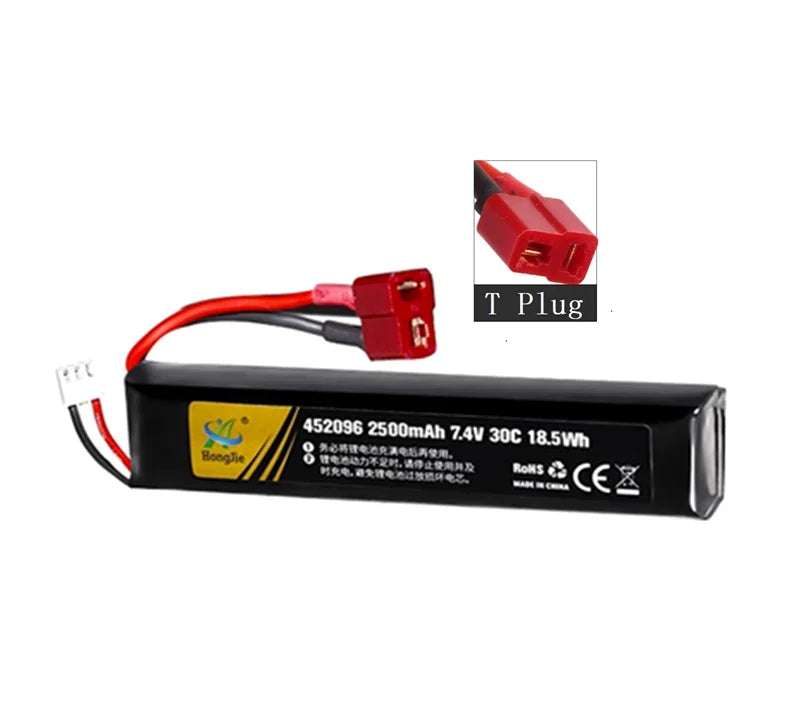 7.4V 2500mAh Lipo Battery T/TAMIYA For 2s 7.4V