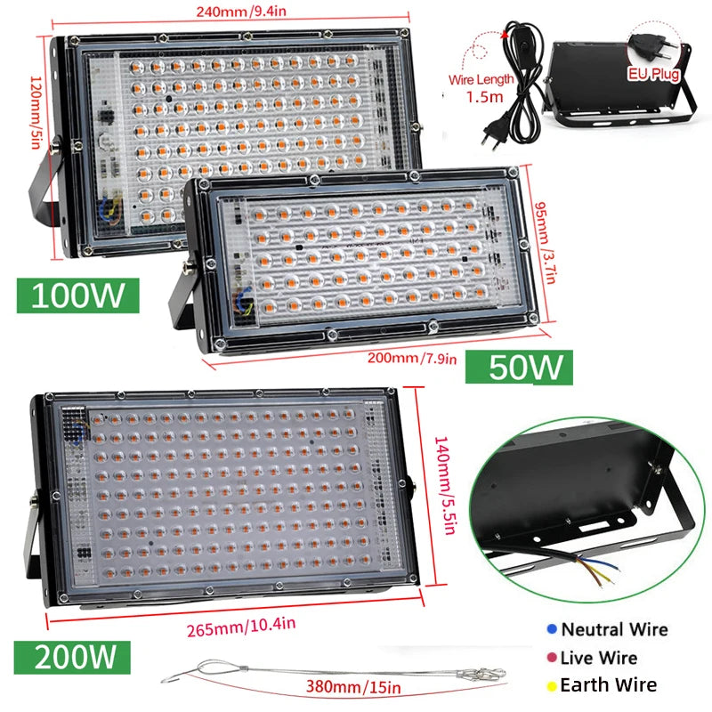 Full Spectrum LED Plant Grow Light AC220V