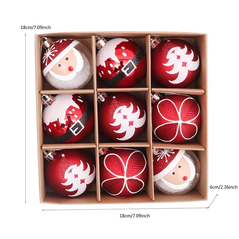 9Pcs/box 6cm Christmas Ball Decoration