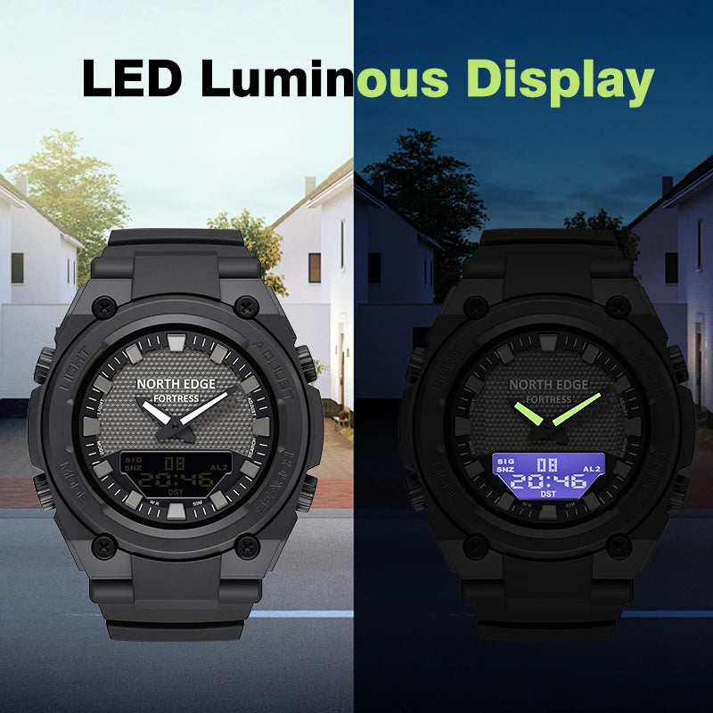 NORTH EDGE FORTRESS Men's Tactical Digital Sports Watch