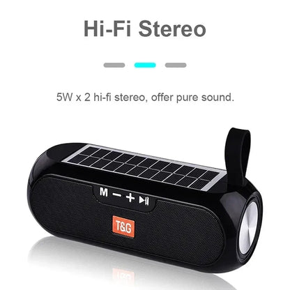 T&G TG182 Solar Charging Portable Bluetooth Stereo