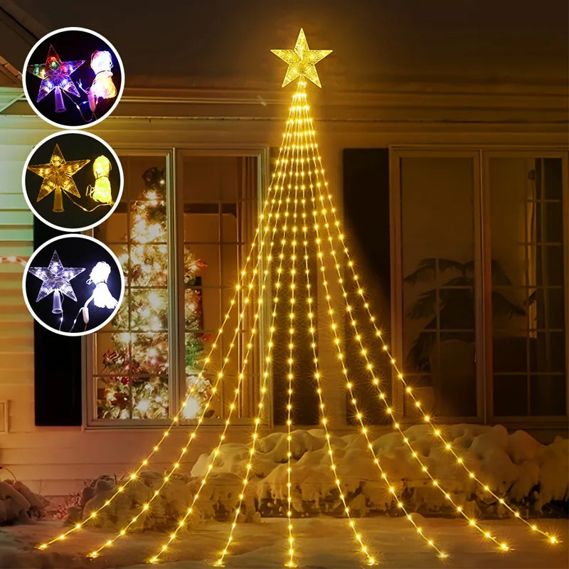 LED Star Waterfall Christmas Lights