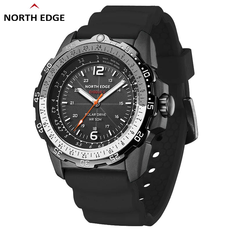 NORTH EDGE TRITON Men's Military-Inspired Stainless Steel Watch