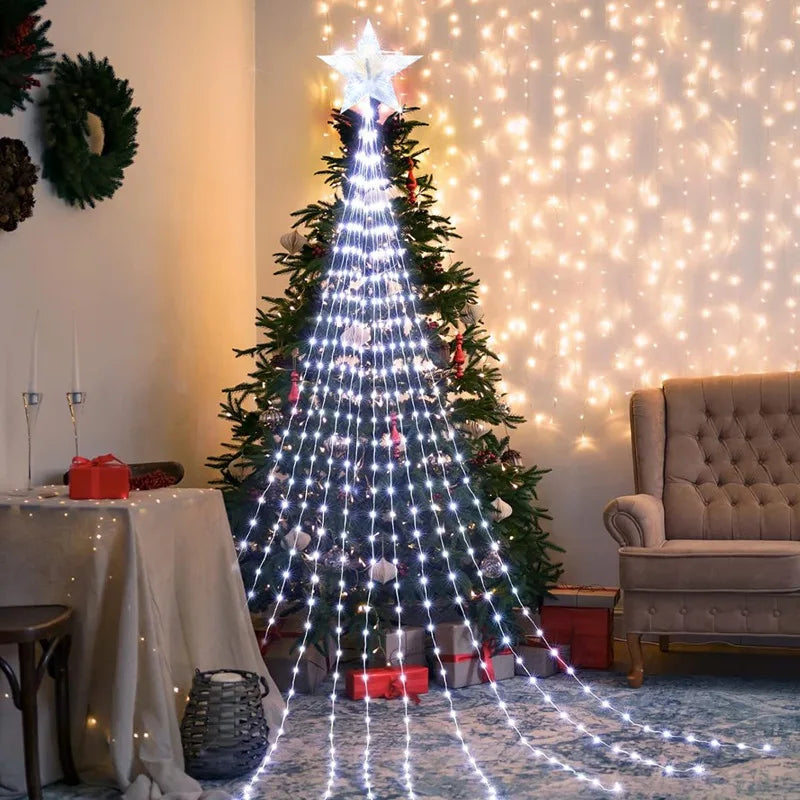 LED Star Waterfall Christmas Lights