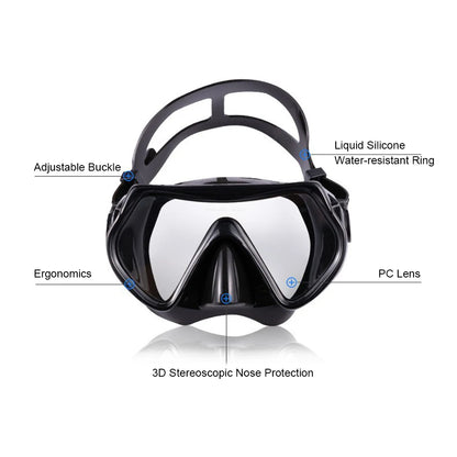 Diving Goggles and Adjustable Fins