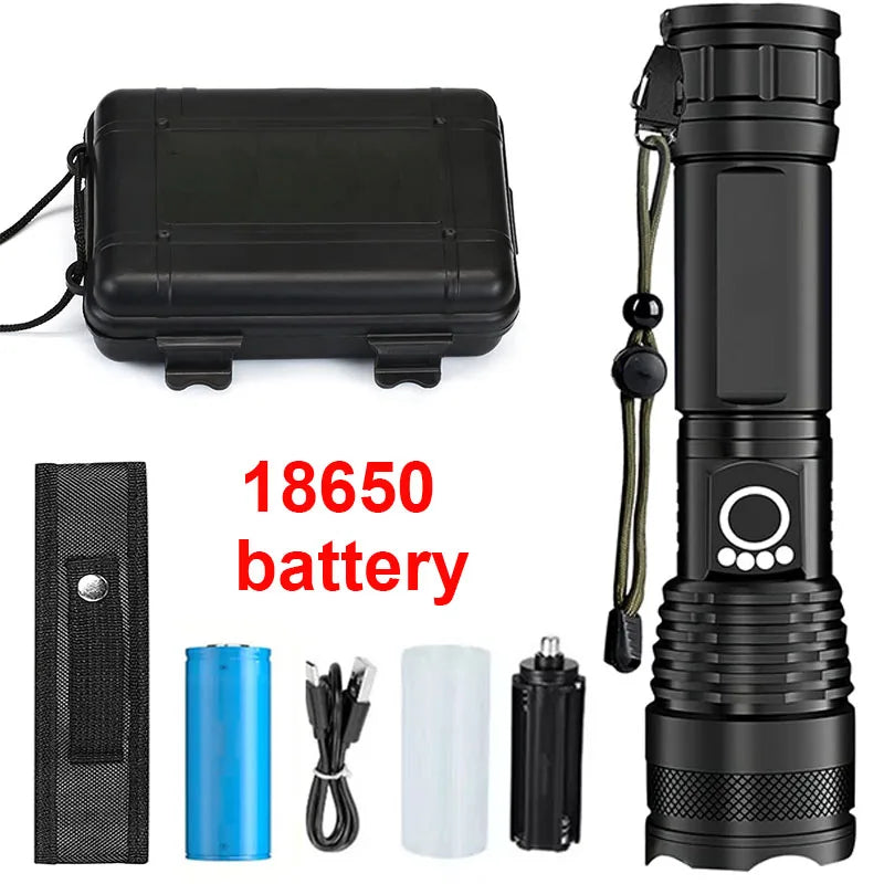 High Power Rechargeable Tactical Flashlight