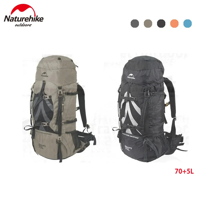Naturehike 70+5L Camping Backpack Hiking
