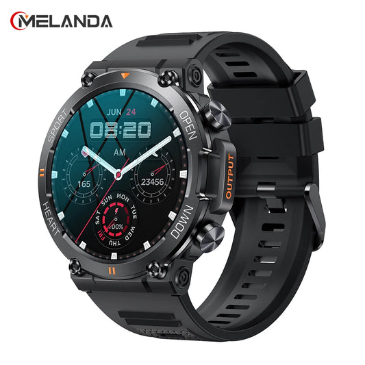 MELANDA New 1.39 inch Men's Smart Watch 400mAh