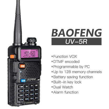 2 τμχ BAOFENG UV-5R 5W Dual Band Radio