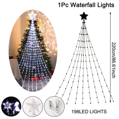 Χριστουγεννιάτικα φωτάκια LED Star Waterfall