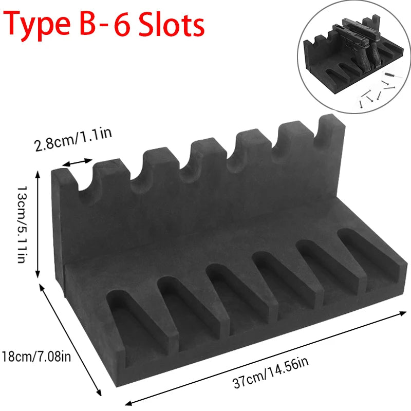 New 6 Slots Handgun Storage