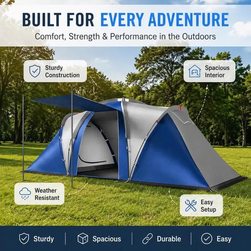 Family Tunnel Camping Tent 4–5 Person