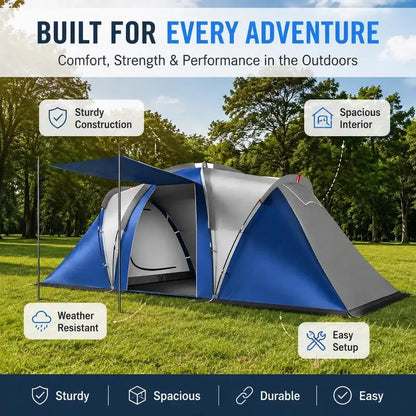 Family Tunnel Camping Tent 4–5 Person