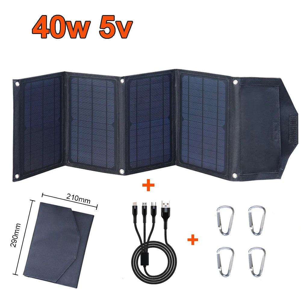 40w foldable solar pane