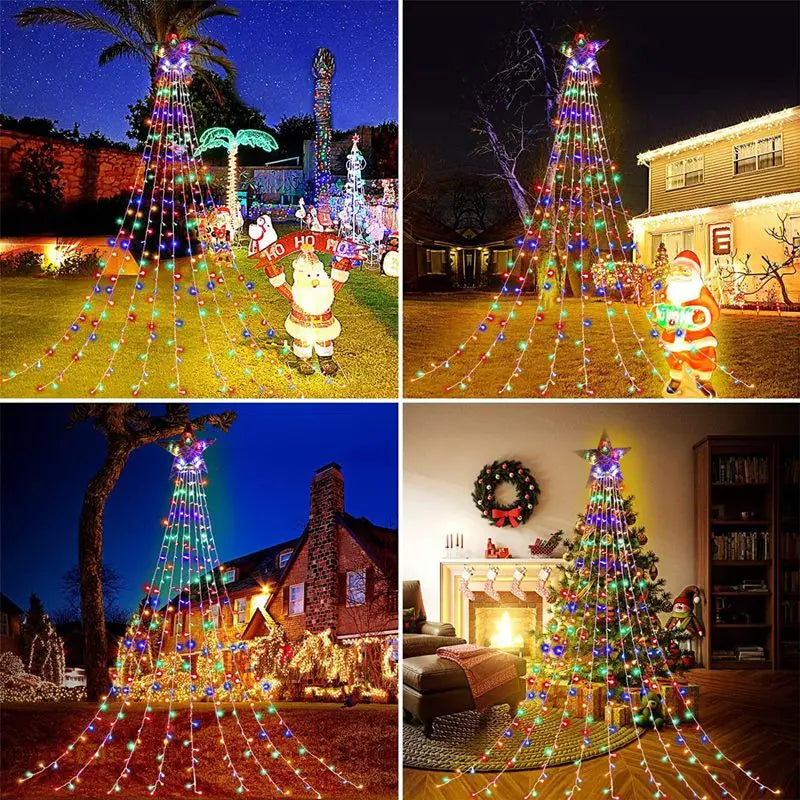 LED Star Waterfall Christmas Lights