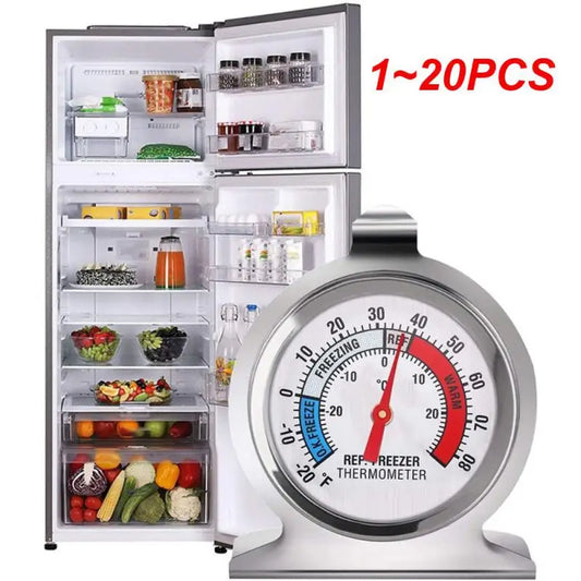 1~20PCS Stainless Steel Mini Fridge Thermometer Temperature Sensor DIAL High Accuracy Refrigerator Freezer -30 To 30°C For Home